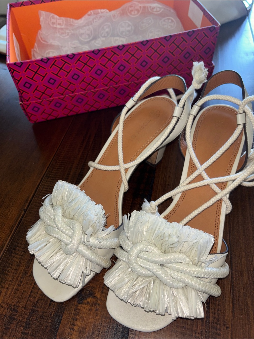 Tory Burch Rope Heeled Sandals - Picture 2 of 11